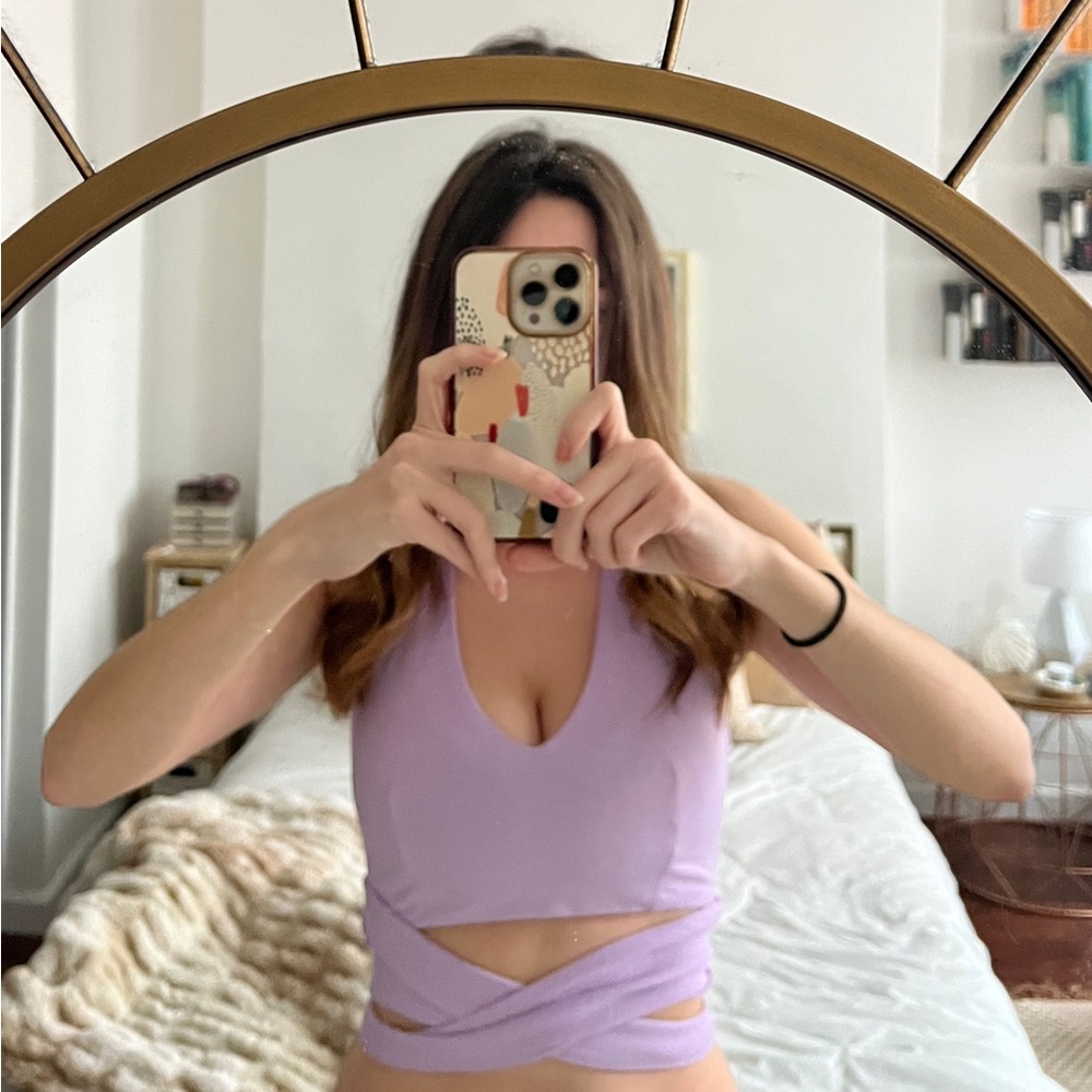 Superdown revolve purple halter top XS